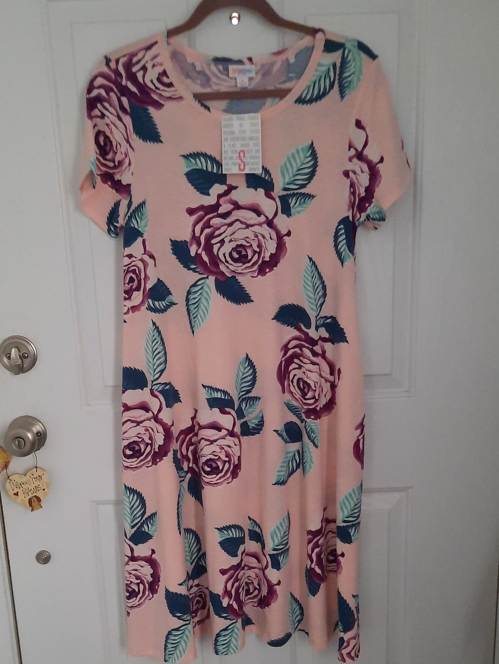 Lularoe Pink & Floral Jessie Swing Dress